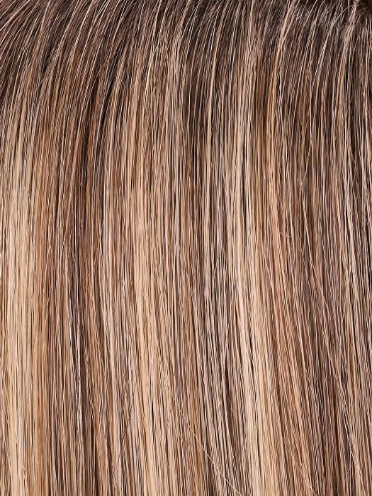 24B18S8 | Medium Natural Ash and Light Natural Gold Blonde Blend, Shaded with Medium Brown