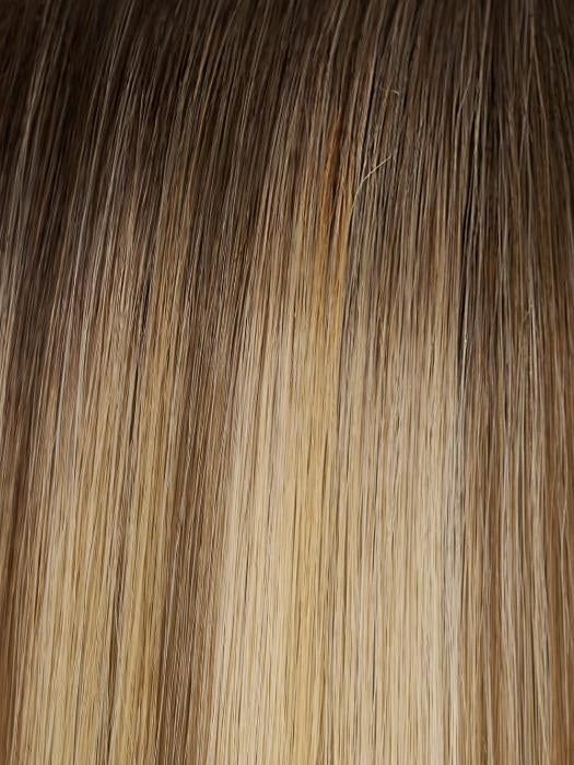 12FS8 | Light Gold Brown, Light Natural Gold Blonde and Pale Natural Gold-Blonde Blend, Shaded with Medium Brown