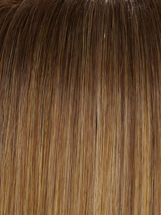 14/26S10 | Light Gold Blonde and Medium Red-Gold Blonde Blend, Shaded with Light Brown