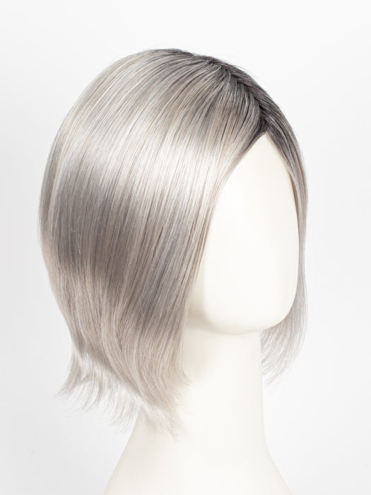 MOONSTONE | Medium Gray with Blue-toned Silver Highlights and Dark Roots