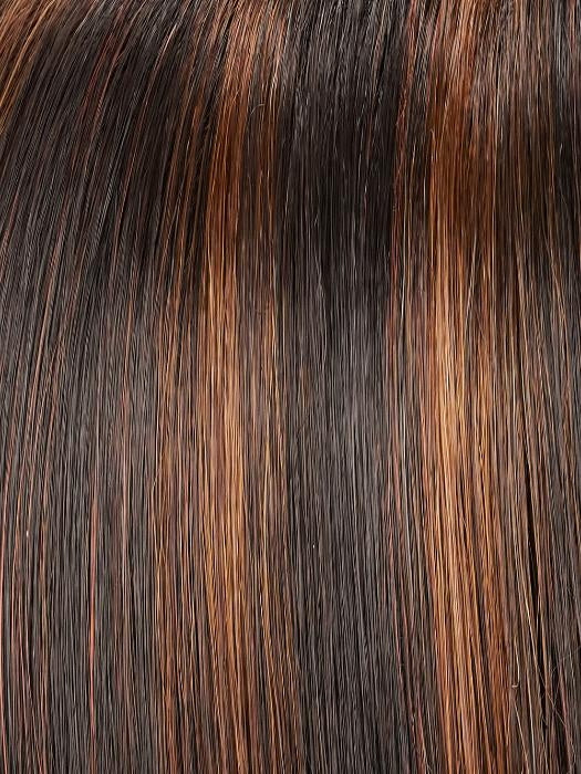 FS4/33/30A MIDNIGHT COCOA |  Dark Brown, Medium Red, Medium Natural Red Blonde/Brown Blend with Medium Natural Red Blonde/Brown Blend Bold Highlights